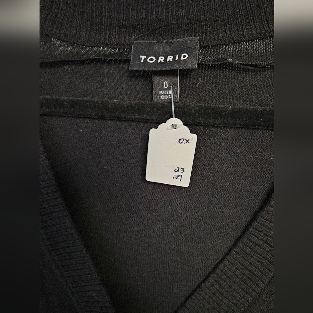 Torrid Black Cardigan with Stud Accents - Picture 3 of 4